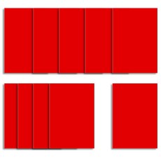 O-ON 彩色壓克力板 10入, 紅色