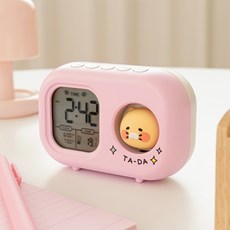 KAKAO FRIENDS 春植迷你燈電子時鐘, 粉紅色