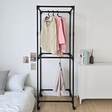 Bank 迷你雙層衣架, 黑色