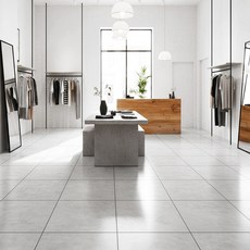 ROSEROSA 2T 黏著式裝飾地磚 混凝土圖案地板材料 ECB-2024 400 x 400 x 2mm, 灰色, 10個