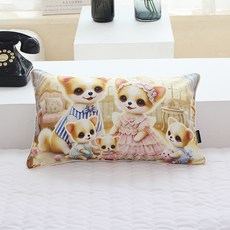 兒童用柔軟莫代爾棉含枕芯動物枕頭, 吉娃娃家族