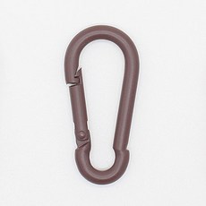 ButtonKing 彩色單鍵式登山扣包包掛環, 深棕色, 2個