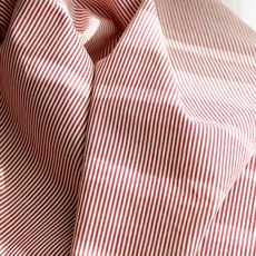 Cheonpam 20支 Demi-light 條紋布料, 紅色 + 象牙白