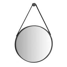 RIVER-GREEN 背帶式壁掛鏡框鏡子 500, 黑色的