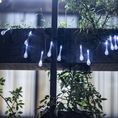 露營戶外聖誕樹裝飾電池式LED燈串 80燈 10m, 白色, 1個