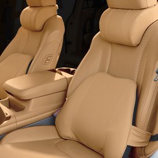 벤오토 베리어 메모리폼 차량용 목쿠션 + 허리쿠션 세트, 1세트, 듄 베이지