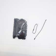 마다꾸미 볼체인 컬러군번줄 줄구슬 10cm, 블랙, 50개