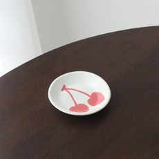 Dasong Made 調色盤迷你盤 S, 1個, 愛心櫻桃(白色 + 紅色)