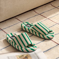 ROOM&HOME 毛巾布室內拖鞋, 綠色, 1個