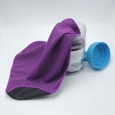 소니오 쿨 스포츠 타월 30 x 90 cm + 보틀 세트, 보라, 1세트