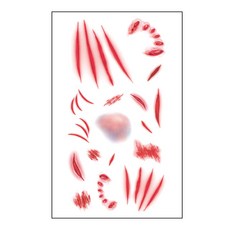 傷口紋身貼紙, 混合傷口, 1個