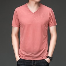 Alleophom 男士刮痕線條V領T恤