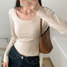 어썸풀 여성용 버킹리 슬림 이너 긴팔 티셔츠
