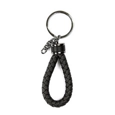 osiena 皮革汽車鑰匙圈, 黑色, 單一商品