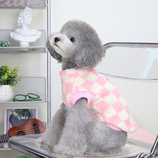 Coupets 寵物方形搖粒絨背心, 粉紅色, 1個