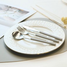 보겐 아르망 샤틴 양식 커트러리 세트, 그레이, 디너나이프 + 디너스푼 + 디너포크