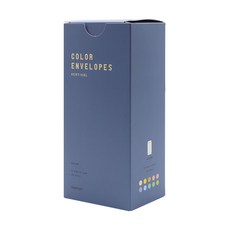 Pinkfoot 彩色直式信封 10款 各10入, 藍色, 1組