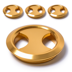 把手世界 鋁製電線蓋 香檳金 54mm, 4個
