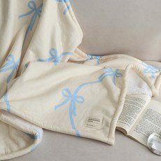 Maison Textile 蝴蝶結夢境柔軟圖案超細纖維裝飾毯