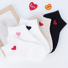 parkgoon 兒童時尚愛心短襪5雙組