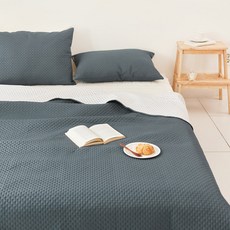 The Zari 柔滑空氣水洗 我尋覓的棉被墊兩用床罩, 炭灰奶油