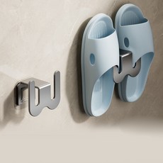 PEONIST 壁掛式拖鞋架 浴室拖鞋架, 灰色, 2個