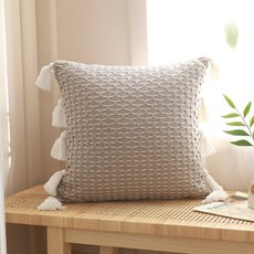 柔軟奶油色抱枕, 灰色