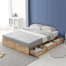 잉글랜더 New 로웰 무헤드 원목 수납 침대 프레임 단품 방문설치, 내츄럴원목