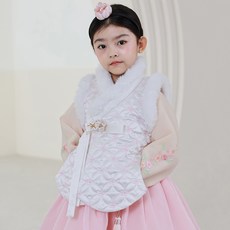 HARANG HANBOK 女童百花郎毛絨背心