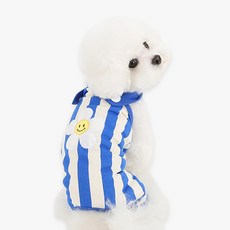 ITS DOG 寵物微笑雛菊吊帶四腳衣, 藍色