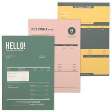 b fancy Record騎馬訂學習計劃筆記本 3入, 綠化，桃，太陽黃