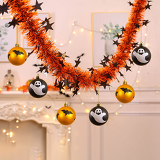 Greentail 快樂萬聖節 派對 裝飾 拉旗 款式04, 混合色, 1個