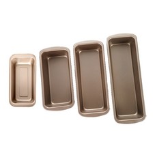 e-home baking 金色磅蛋糕模具 4件組, 1套
