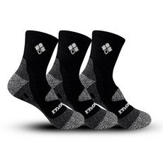 mont-bell 女性登山系列緩震中筒登山襪 MB-S09, 黑色