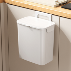 宇宙 廚房掛式垃圾桶 9L, 白色