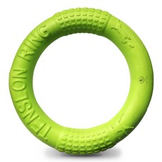 DING DONG PET 狗狗絨毛飛盤環玩具, 綠色, 1個