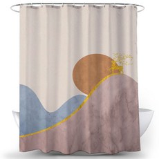 블루핑크문 샤워커튼 TYPE10 180 x 200 cm, 1개, 멀티(혼합)컬러