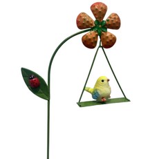 리즈라이프 화분 장식 데코레이션 정원 꾸미기 27 x 9 cm, 오랜지꽃새
