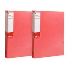 TUCO.B Dono A4透明文件夾 60頁, 粉紅色, 2個