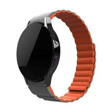 LIMSTAIL Galaxy Watch 5/Watch 5 Pro/Watch 4 雙色磁性錶帶, 灰色+橙色