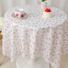 GUNU 홈카페 빈티지 감성 귀여운 테이블보, 상큼복숭아, 1개, 90 x 90 cm