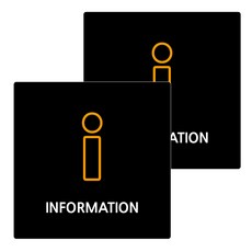 Garden in the City 壓克力指示牌 18cm x 18cm x T 3mm, 2個, 黑色(B-50)