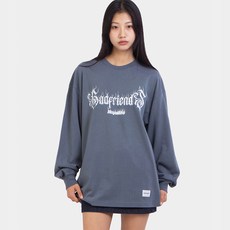 Royallife 남녀공용 통기성 스모크 로고 롱슬리브 면 긴팔 티셔츠 RLLR3008