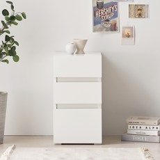 하모벨 티체 3단 미니 책상 서랍장, 화이트, 3개