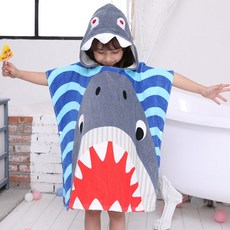 hugmii 大白鯊孩童海灘巾