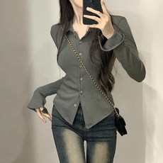 德普羅商務 女款柔美線條經典翻領修身鈕扣T恤