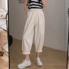 루나걸 여성용 휴브 배기 밴딩 팬츠 L24SMP031908