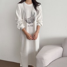 보리맘 스케치 빅사이즈 롱 원피스 임부복 a08