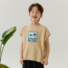 OWLEYBARN 男童透氣口袋無袖棉質T恤