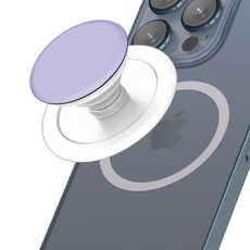 GOBUKEE MagSafe兼容指環扣智慧型磁吸支架, 薰衣草紫(圓形), 1個